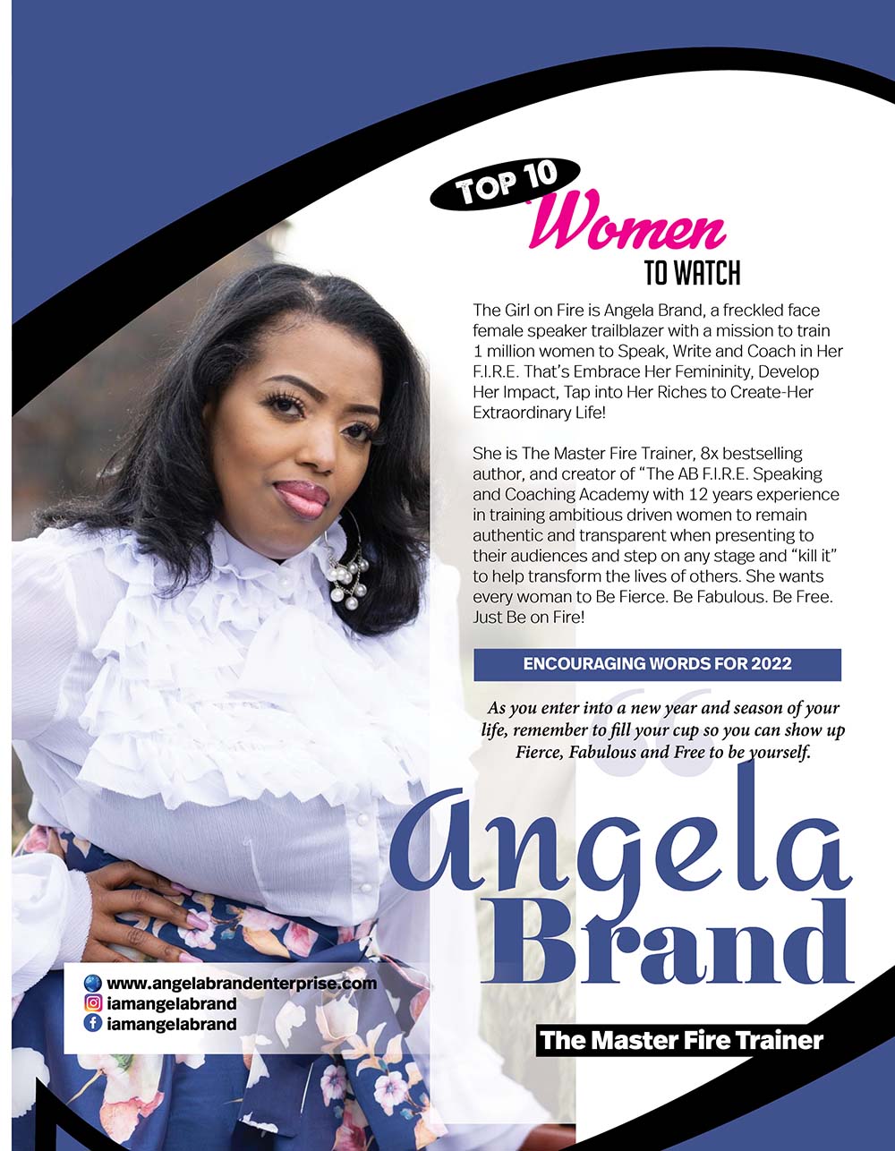 Courageous - woman - magazine - Angela - brand