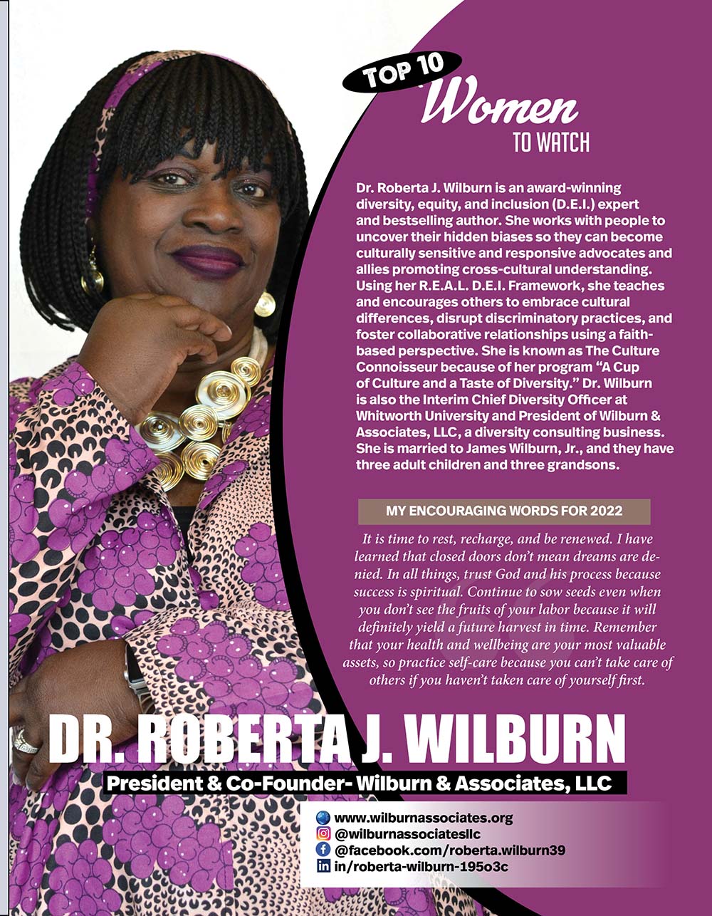 Courageous - woman - magazine - Dr-Roberta -J -Wilburn - Women - to - Watch