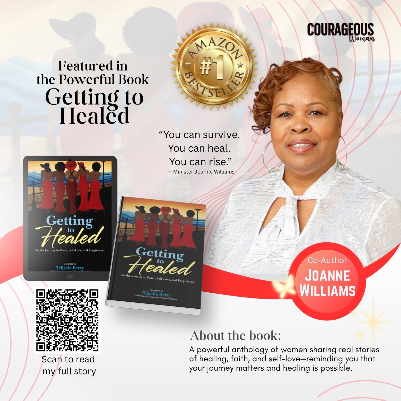 Joanne Williams Christian speaker Courageous Woman Magazine feature survival and faith journey